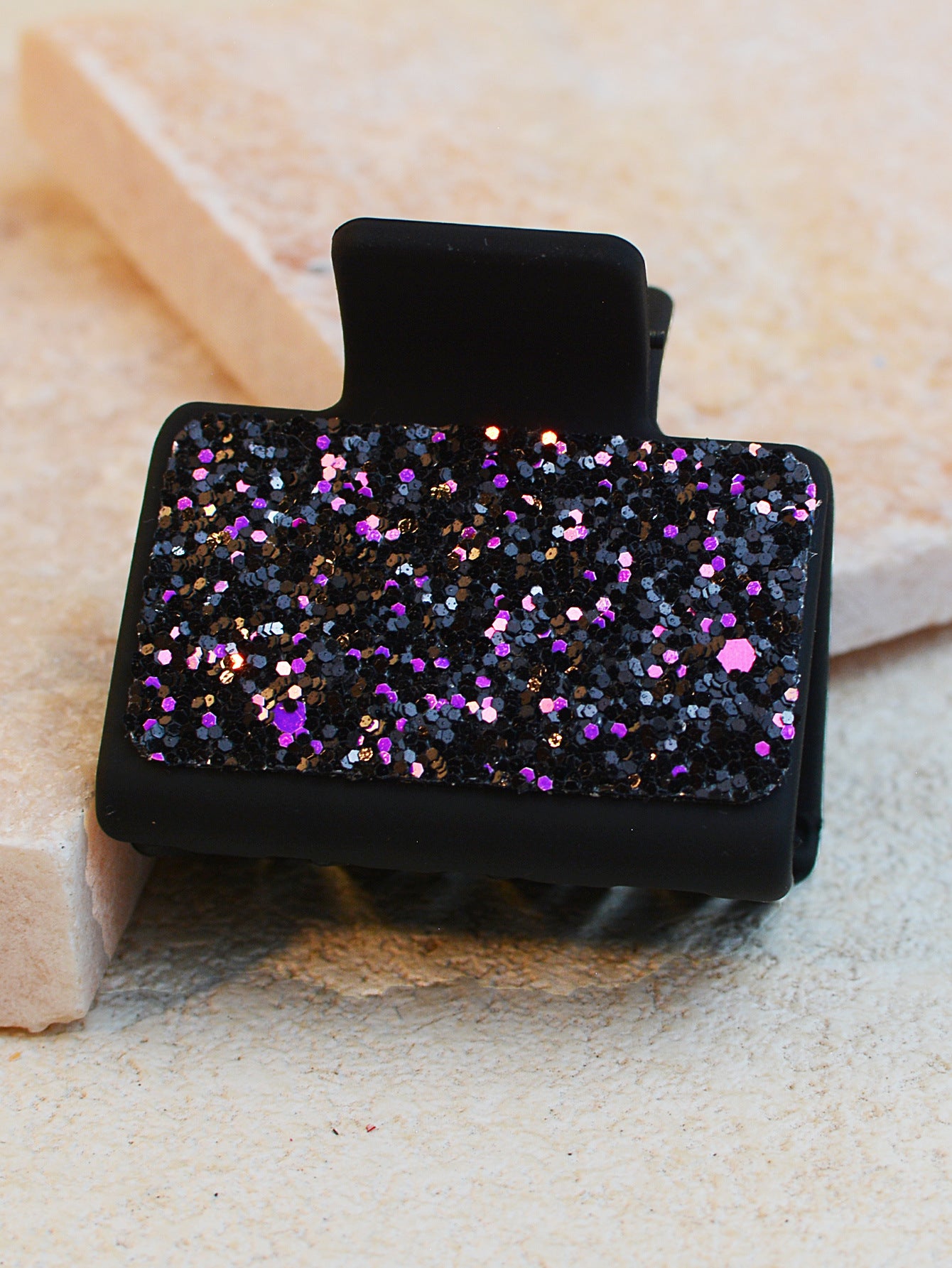 Wholesale Gretel Sequin PU Leather Hair Clip Shark Clip